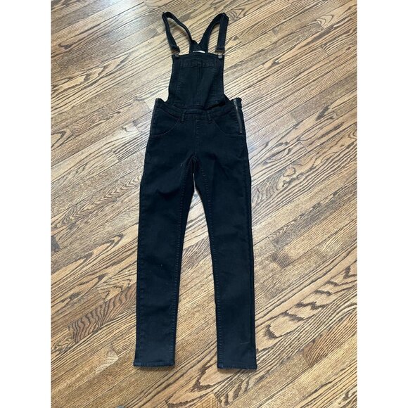 CHEAP MONDAY Dungaree Spray Denim Overalls Black Size XS - Picture 3 of 6